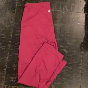 Lululemon burgundy crop pants